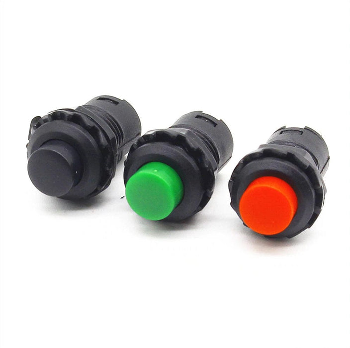 12mm 0.110 Terminal Push Button 6 Colors Momentary Control Panel