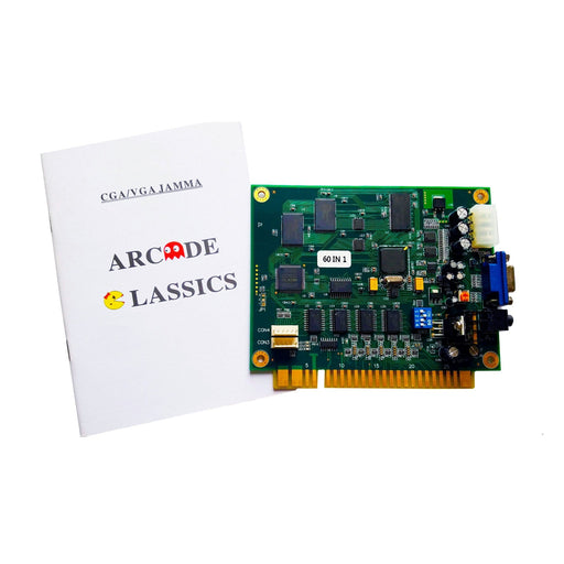 Arcade Classics 60 In 1 PCB w/ CGA VGA Jamma Vertical AC708 Game Boards