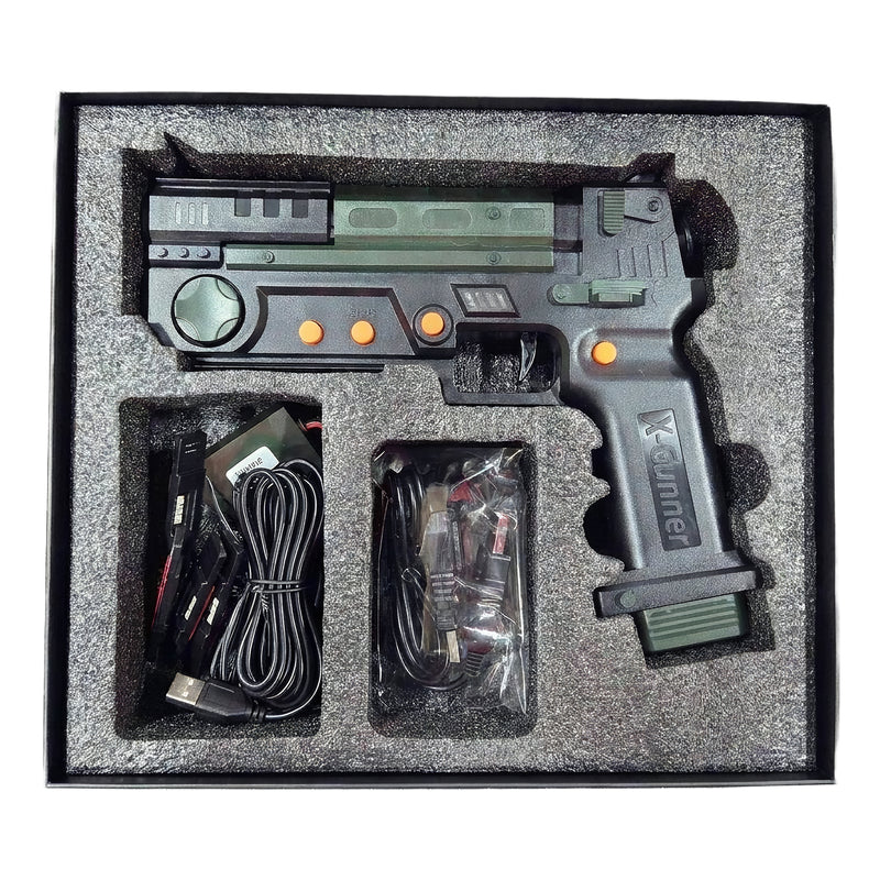 X-GUNNER PRO 2.4G Wireless Gaming Light Gun - Infrared Somatosensory Shooter for PC Arcade & Retro Games, Multi-Player Support (Up to 4+ Players), High Precision 4-Point IR Positioning