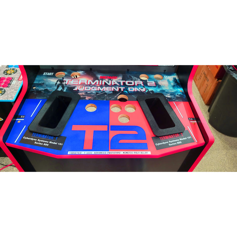 Dedicated Gun Panel Terminator 2 Cyber City Replacement CPO Control Deck for Arcade1Up