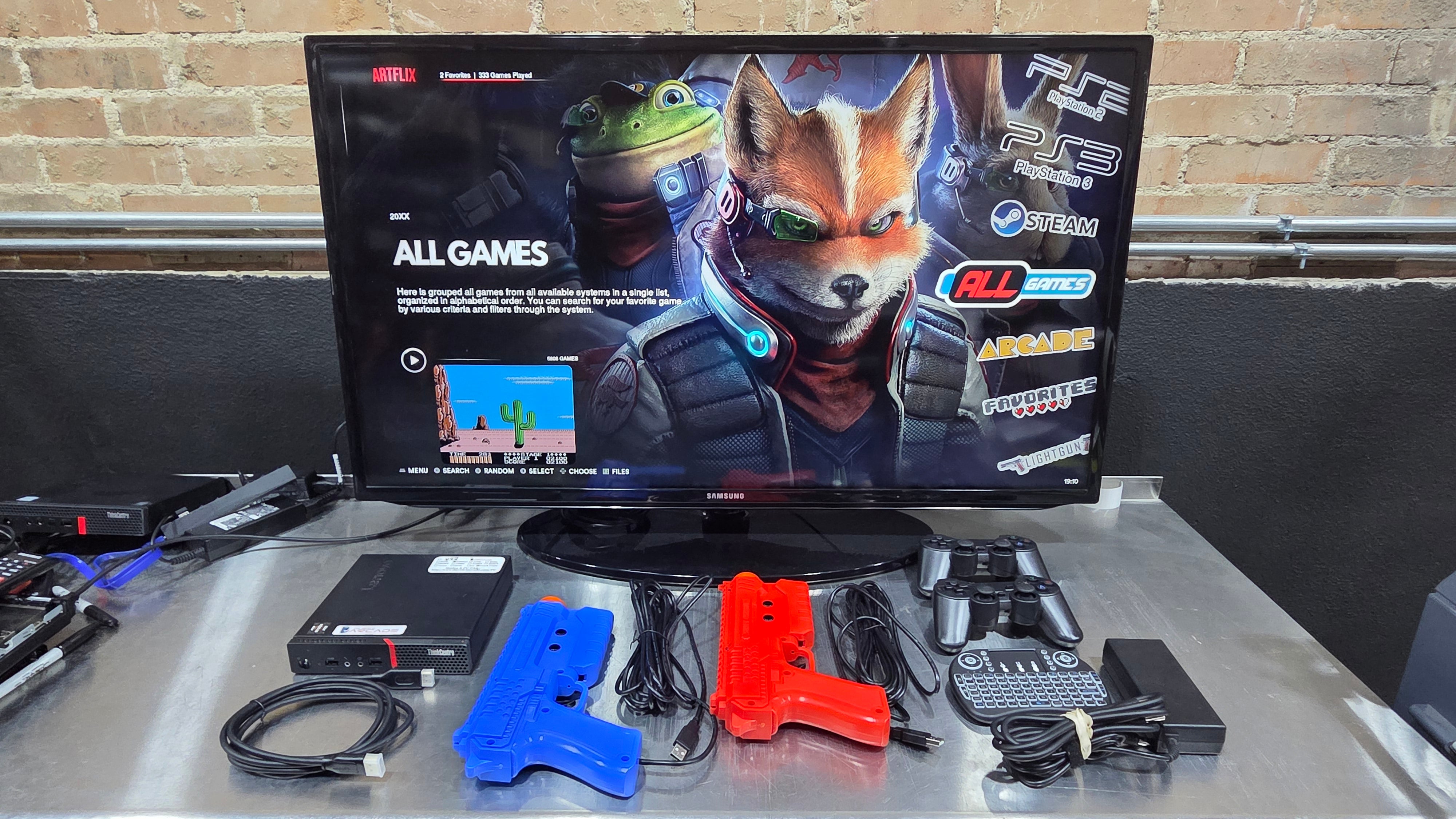 タイムクライシス　sinden light gun ミニpc付きセットアップ済 The Couch Potato Sinden Light Gun + Console PC Bundle, Make Your