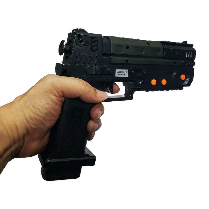 X-GUNNER 2.4G Wireless Gaming Light Gun - Infrared Somatosensory Shooter for PC Arcade & Retro Games, Multi-Player Support (Up to 4+ Players), High Precision 4-Point IR Positioning