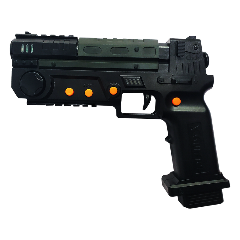 X-GUNNER 2.4G Wireless Gaming Light Gun - Infrared Somatosensory Shooter for PC Arcade & Retro Games, Multi-Player Support (Up to 4+ Players), High Precision 4-Point IR Positioning
