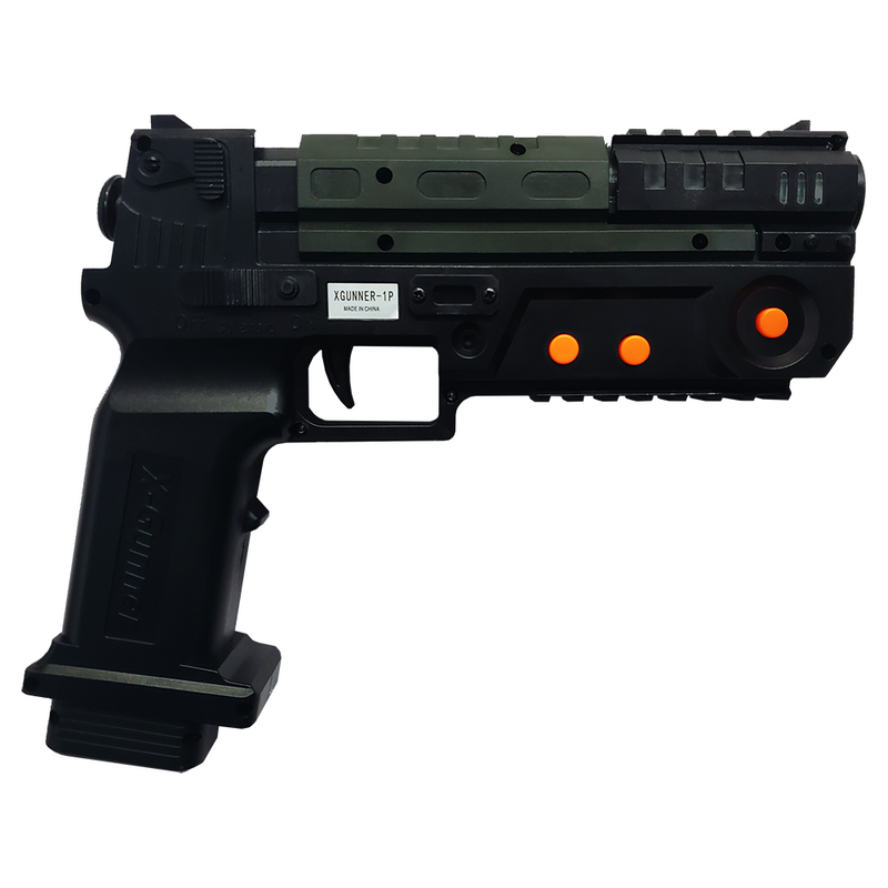 X-GUNNER 2.4G Wireless Gaming Light Gun - Infrared Somatosensory Shooter for PC Arcade & Retro Games, Multi-Player Support (Up to 4+ Players), High Precision 4-Point IR Positioning