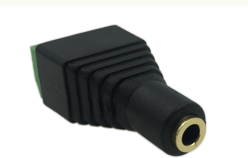 1 Piece - 3.5mm Stereo Audio Video Female to 3 Screw Terminal Female Headphone Balum Converter Adapter
