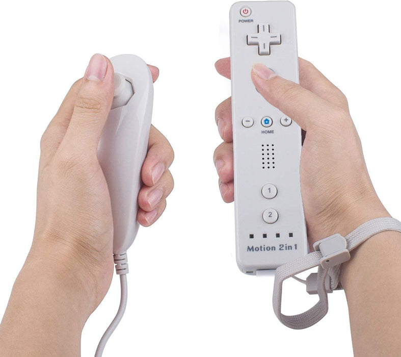 Wii Remote with Built In Wii Motion Shock Wii Nunchuk Controller | Compatible Nintendo Wii, Wii U