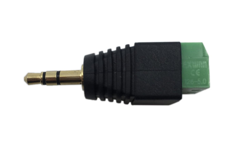 1 Piece - 3.5mm 3 Pole Stereo Audio Video Male to 3 Screw Terminal Female Double Track Headphone Replacement Solderless Balum Converter Adapter