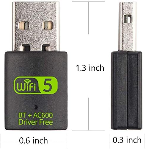 USB WiFi Bluetooth Combo Adapter 600Mbps Dual Band 2.4/5Ghz