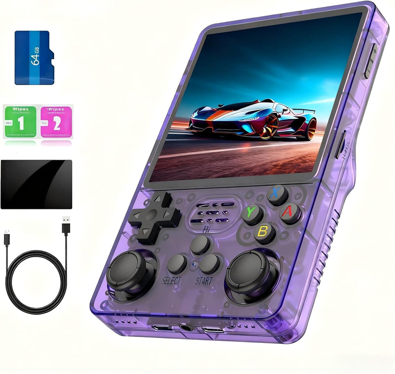 Handheld Game Console Emulator 4.0" Color Screen Linux System 64G TF Card 5600 Games