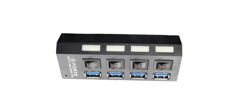 4 Ports USB HUB 2.0 3.0 High Speed USB Splitter Expander Multi-Port Independent Switch