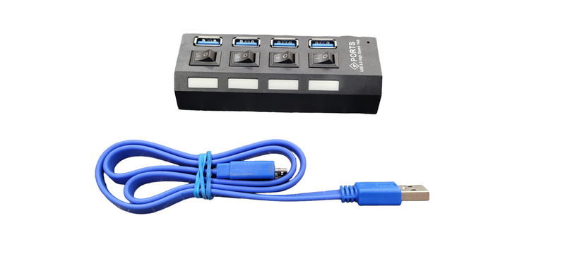 4 Ports USB HUB 2.0 3.0 High Speed USB Splitter Expander Multi-Port Independent Switch