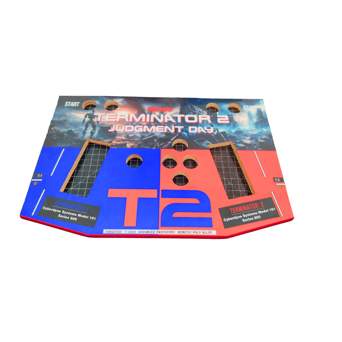 Dedicated Gun Panel Terminator 2 Cyber City Replacement CPO Control Deck for Arcade1Up