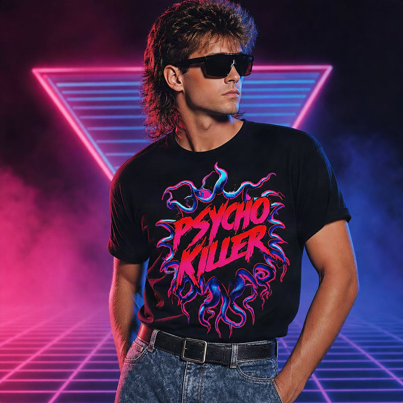 Psycho Killer Retro Unisex Graphic T-Shirt