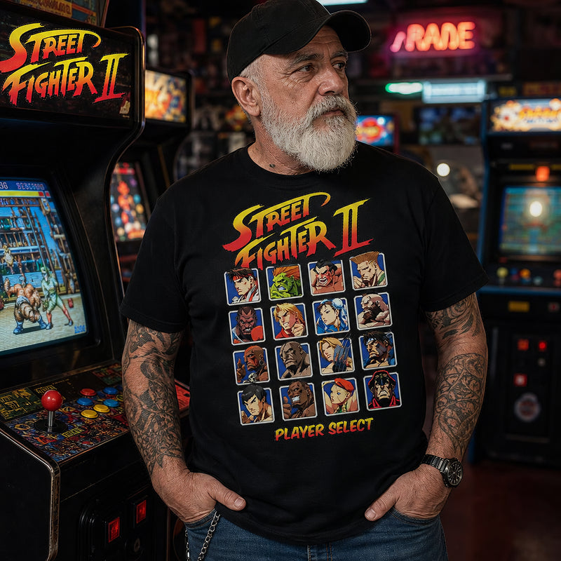 Street Fighter 2 Player Select Unisex Graphic T-Shirt