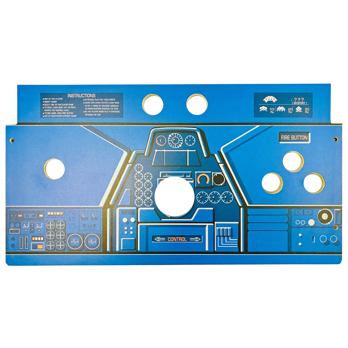 Skinned 60 in 1 Trackball Space Invaders Replacement CPO Control Deck ...