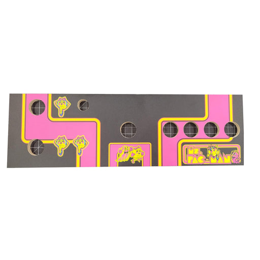 Skinned Black Ms. Pacman Pandora Replacement CPO Control Deck for Arcade1Up PartyCade Arcade1Up