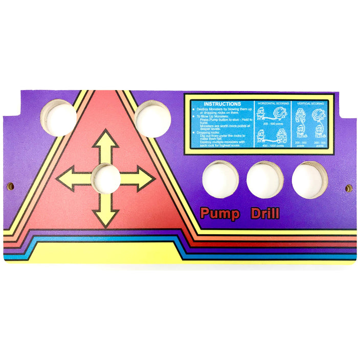 Skinned Dig Dug Replacement CPO Control Deck for Arcade1Up Gen1 Countercade Arcade1Up