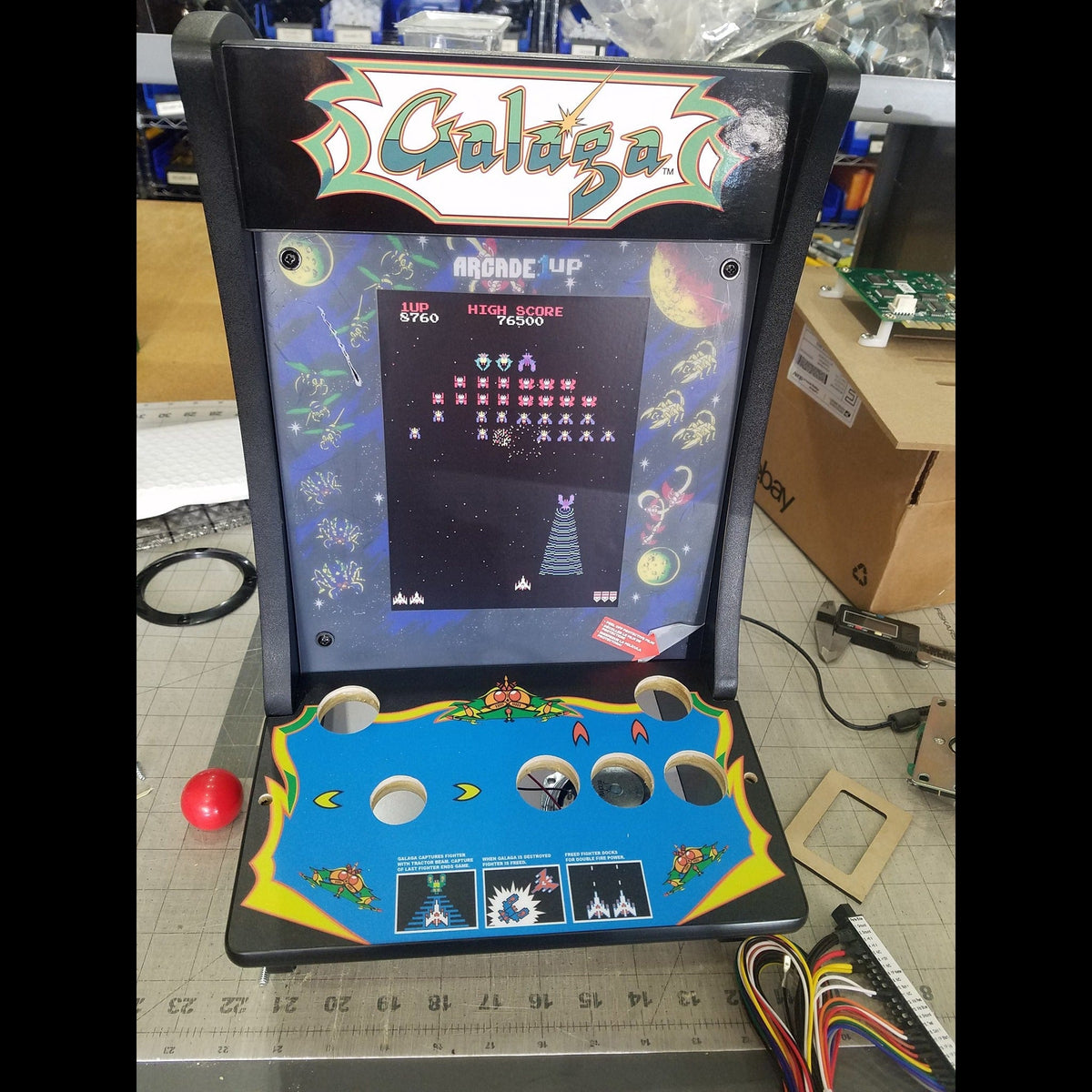 Skinned Galaga Replacement CPO Control Deck for Arcade1Up Gen2 