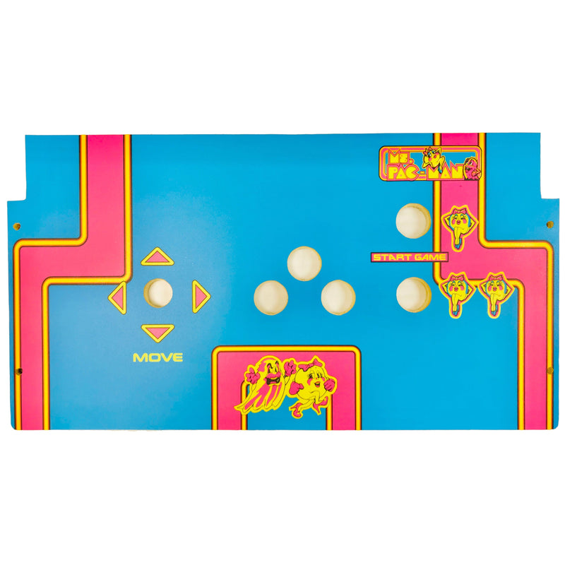 Skinned Ms Pacman Replacement Control Deck for Arcade1Up Arcade1Up