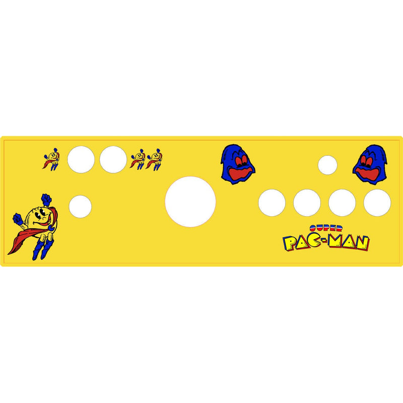 Skinned Super Pacman Yellow Trackball Pandora Replacement CPO Control Deck for Arcade1Up PartyCade Arcade1Up