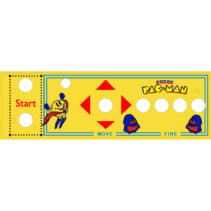 SkinnedSuper Pacman Pandora Replacement CPO Control Deck for Arcade1Up PartyCade Arcade1Up