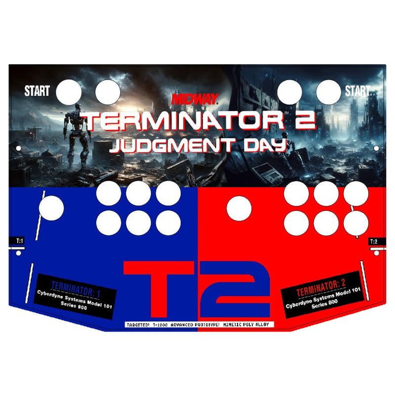 Terminator 2 Cyber City Replacement CPO Control Deck for Arcade1Up Cabaret Style Arcade1Up