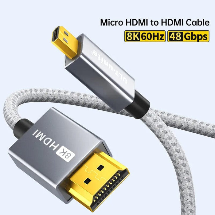 3 Foot HDMI to Micro HDMI Cable Two Way Transmission 8K 60Hz Cables