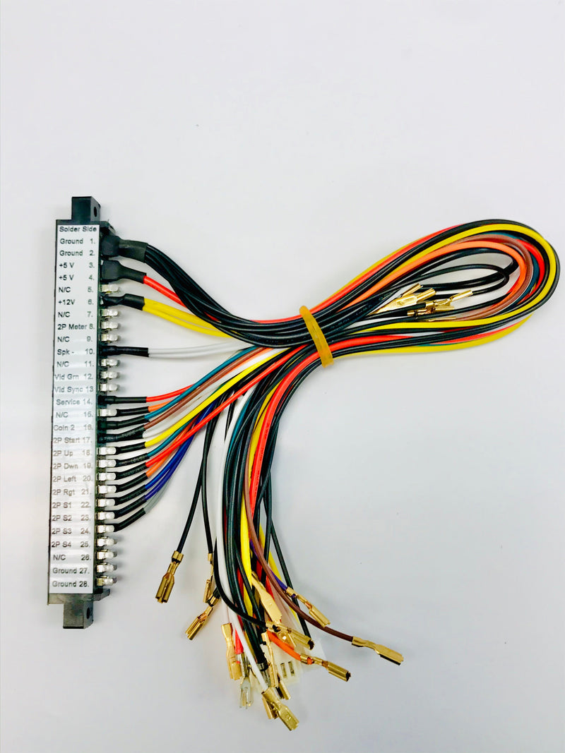 "Shorty" 60 In 1 Arcade Classic Jamma Harness for Micro Cabinets & Arcade1Up Countercades Using Sanwa Joystick Cables