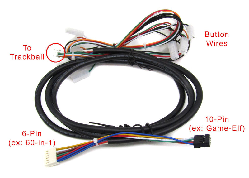 3" RGB LED Pearl Trackball For USB 60 in 1 or Game Elf Arcade Machine Control Panel