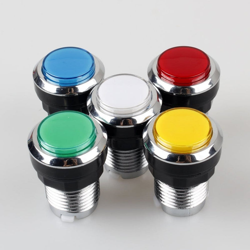 American Style Chrome Plating 24mm Hole Illuminated Push Buttons With Micro Switch Control Panel