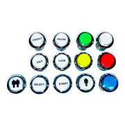 American Style Chrome Plating 24mm Hole Illuminated Push Buttons With Micro Switch Control Panel