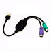 Dual PS2 Female to USB Male Converter Adapter Cable for Trackball Install Control Panel