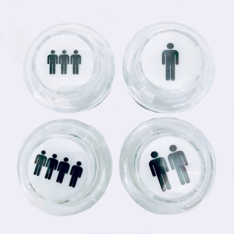 LED 12V White Player 1 2 3 4 Buttons Control Panel