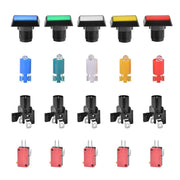 LED Light Illuminated Arcade Video Game Rectangle Push Button Micro Switch Control Panel