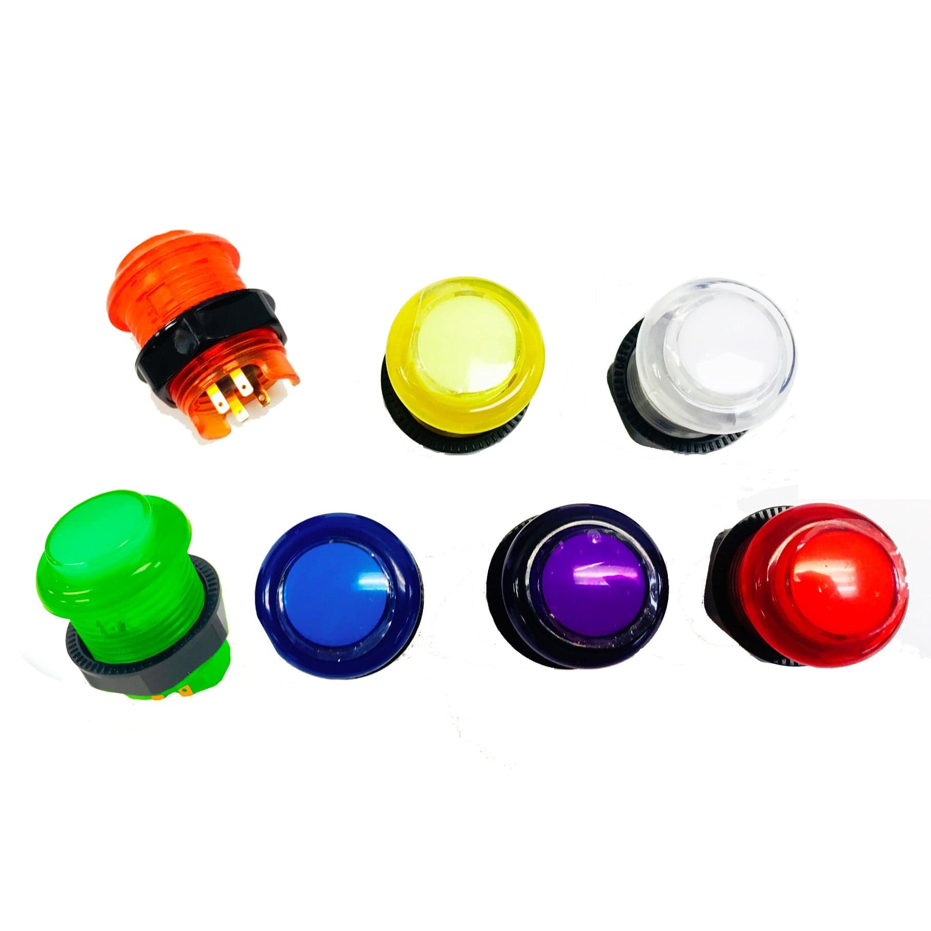 Led Display Buttons One Piece Design 28mm LED 12V Illuminated Buttons Switch For Arcade ...