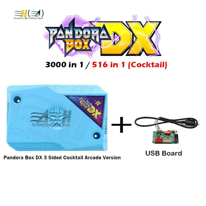 Pandora Box DX 3 Sided Cocktail Arcade Board Vertical and Cocktail Switch  3000 / 516 in 1