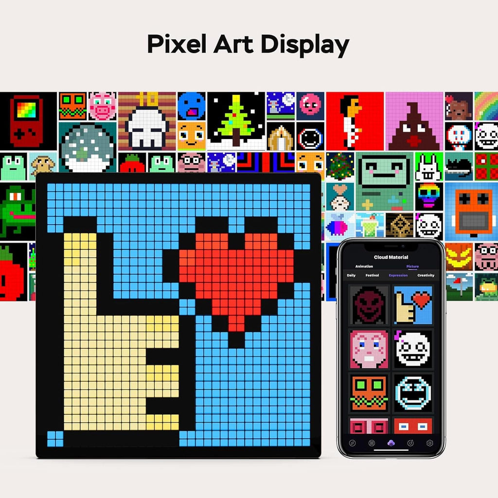 iDotMatrix LED Pixel Display, 32x32 Programmable Pixel Art Display — DIY  Retro Arcade