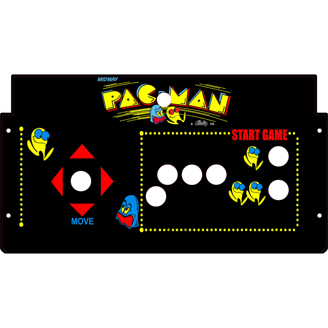 Arcade 1 up PAC-MAN 液晶パーツセット新品未使用 Pacman Arcade1Up Fully Assembled Drop In Panel For Pandora — DIY